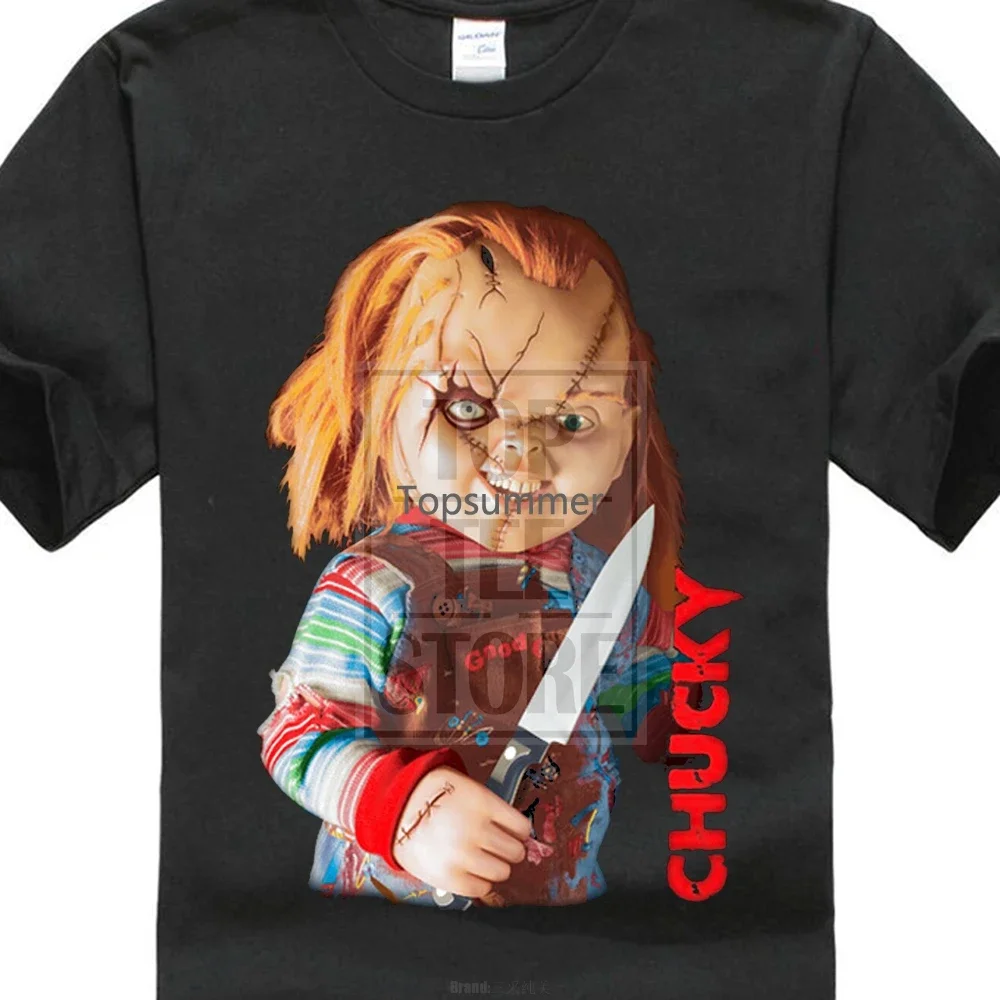 Fashion Brand Bride Of Chucky Horror Movie 3D Printed Men'S 100% Cotton T Shirts High Quality O-Neck Short Sleeve Tee