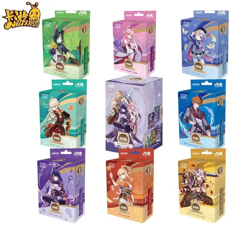 

KAYOU Genuine Genshin Impact Card Seven Summoning Battle Cards The Third Bullet Competitive Card Booster Pack Collectible Cards