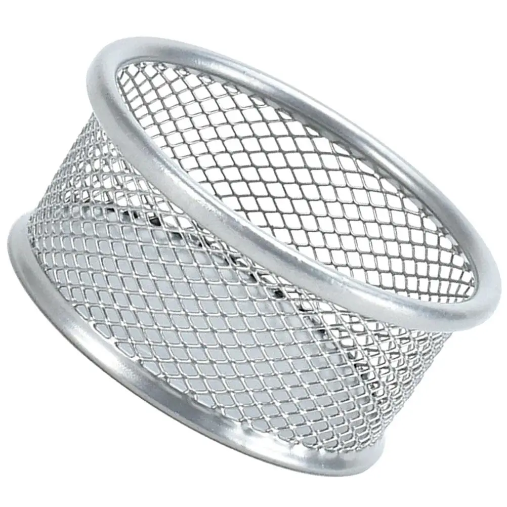 

Metal Pen Holder Desk ganizer Large Capacity Paper Clip Storage Silver Wear Resistant Office Supplies Study Container