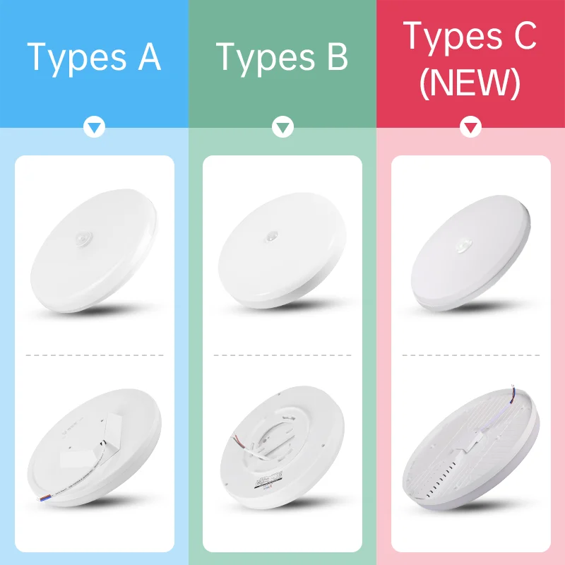 Led Ceiling Lamp With Motion Sensor 40W 30W 20W 18W 15W 12W Led Ceiling Light Fixtures For Entrance Balcony Corridor 110V 220V