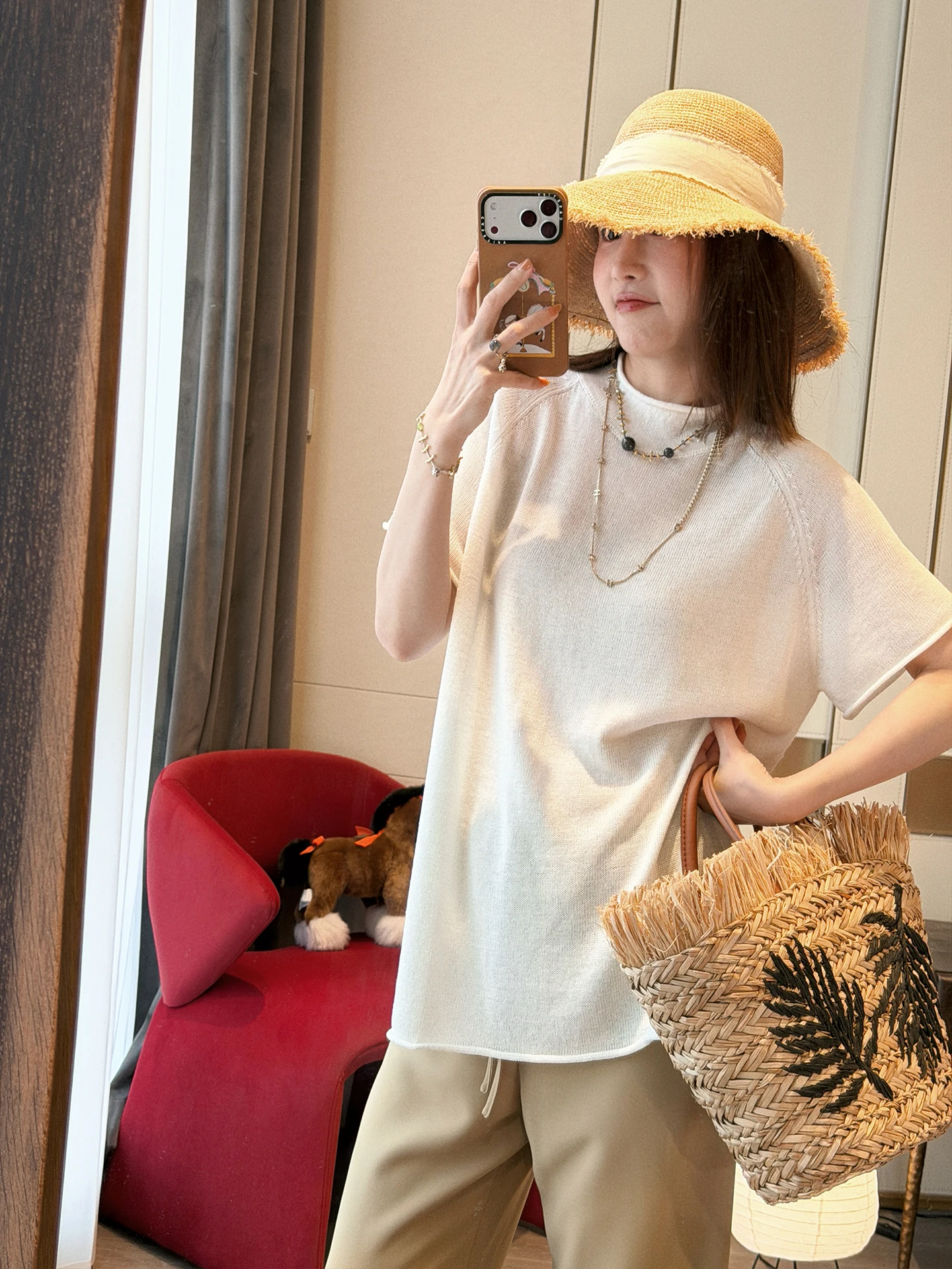 

Tang Youyou Silk And Paper Rayon Half High Collar Elastic Short Sleeve T-Shirt Women Spring Summer Casual Top