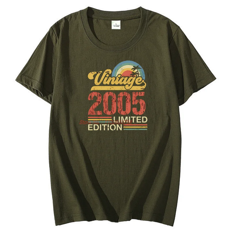 خمر 2005 ولد الجرافيك تي شيرت هدية عيد ميلاد القطن تي شيرت قصير الأكمام تي شيرت جديد القمصان والقمصان طباعة تي شيرت #3