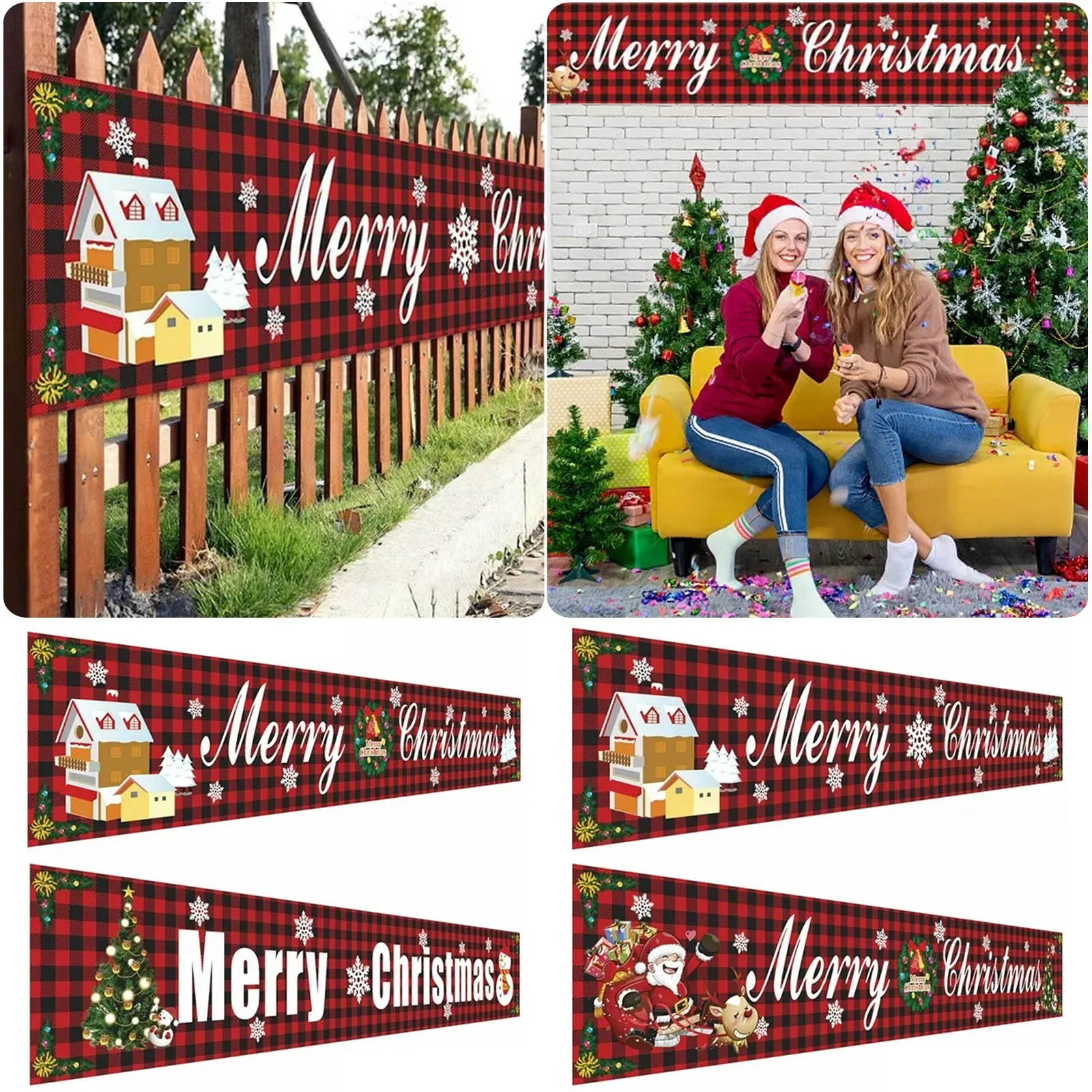 

Happy Halloween Banner 250cm Long Hanging Christmas Banner with Pumpkin Terror Bloody Handprint Decor for Yard Indoor Outdoor