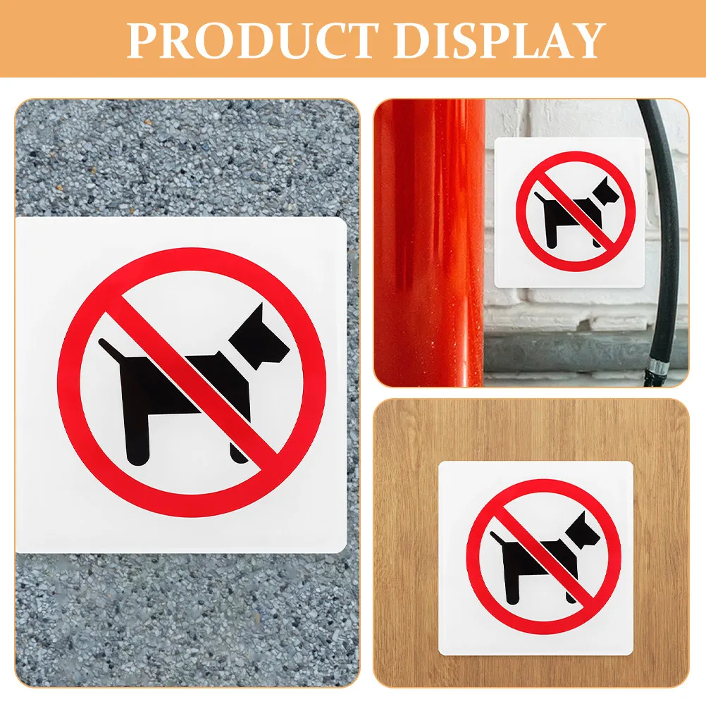 No Pet Allowed Sign Clear Bold Acrylic Warning Sign for Store Door Entrance Restaurant Office Supermarket Business Notice