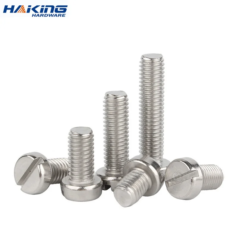 

10 pieces / batch m1.6 M2 M2.5 m3 M4 M5 M6 304 A2-70 stainless steel gb65 slotted cover head slotted column cylindrical head