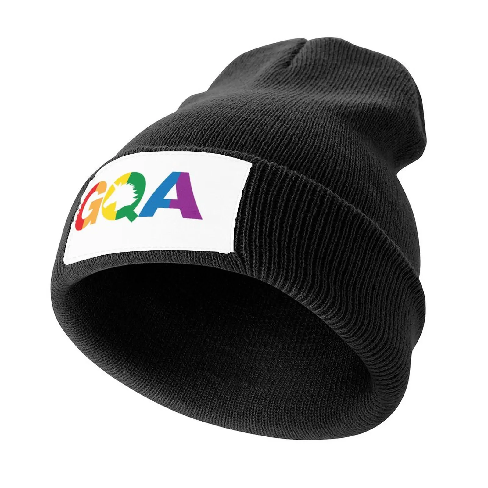 GQA Rainbow Unicorn Knitted Cap Wild Ball Hat black Hat Beach Rave Men's Hats Women's