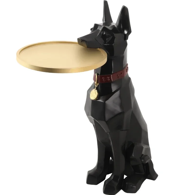 

Creative Living Room Large Landing Dog Ornaments Modern Light Luxury Storage Plate Housewarming Decorations Unique Home Decor