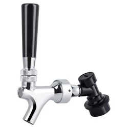 Craft Beer Tap with Liquid Ball Lock Quick Disconnect Assembly Home Brewing Beer Soda Kit Chrome Beer Faucet Taps