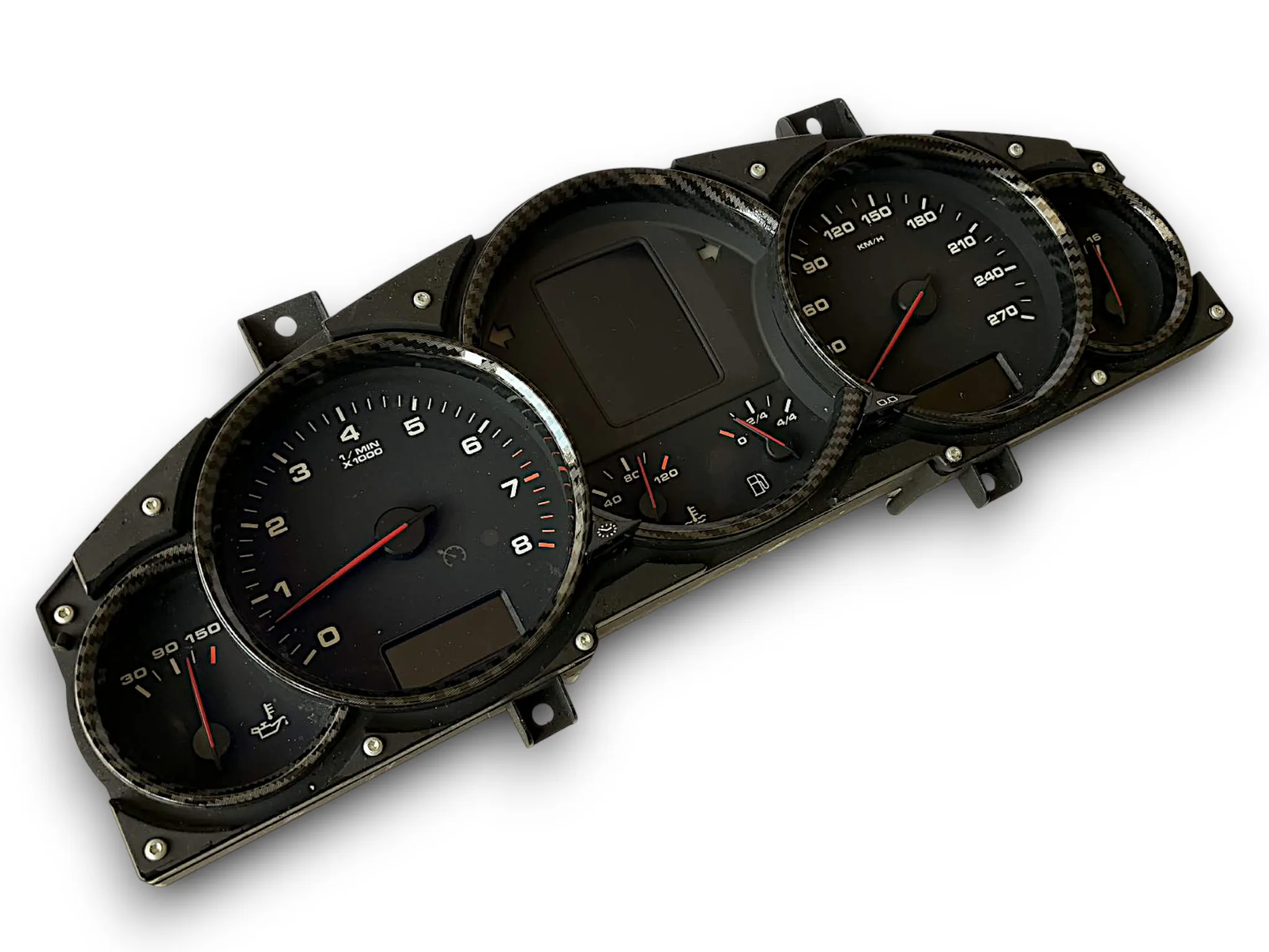 

Exquisite High Quality Gloss Carbon Fiber Style Dashboard Dial Gauge Rings Bezel Trim for Porsche Cayenne 955 957 9PA