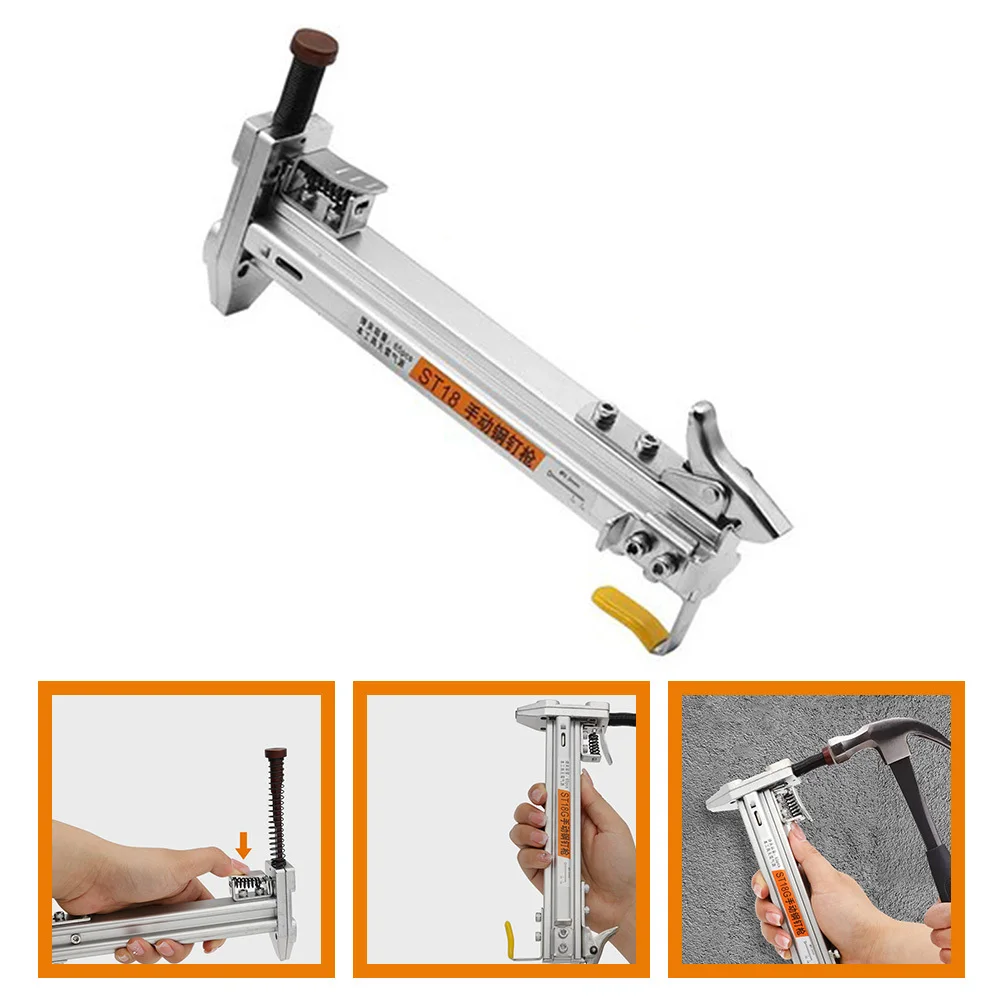 

Manual Nail Fastening Tool Metal Nailer Tool Portable Non Slip Handle for Woodworking Concrete Cement Wall Reusable Nail