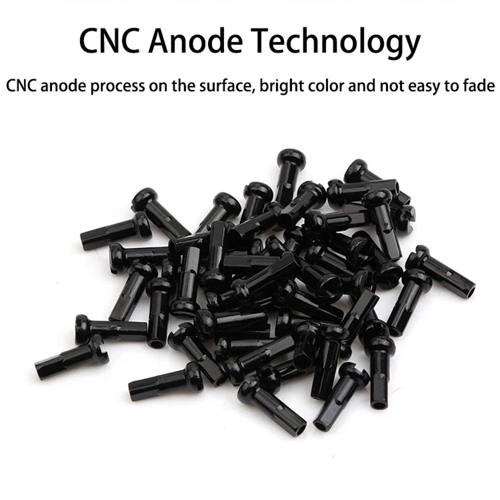 Lightweight Mountain Bike Anodized Corrosion Resistance 14mm Spoke Cap Bicycle Spoke Nipples Bike Wheel Cycling Spokes Nipples