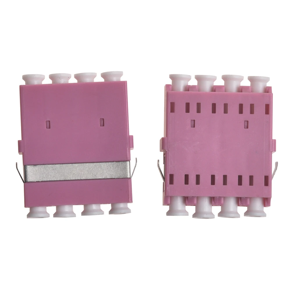 Lenew Высококачественные 4-портовые оптические адаптеры Lc Многомодовый OM1 OM2 OM3 OM4 OM5 Дуплексный 4-ядерный оптоволоконный адаптер FTTH