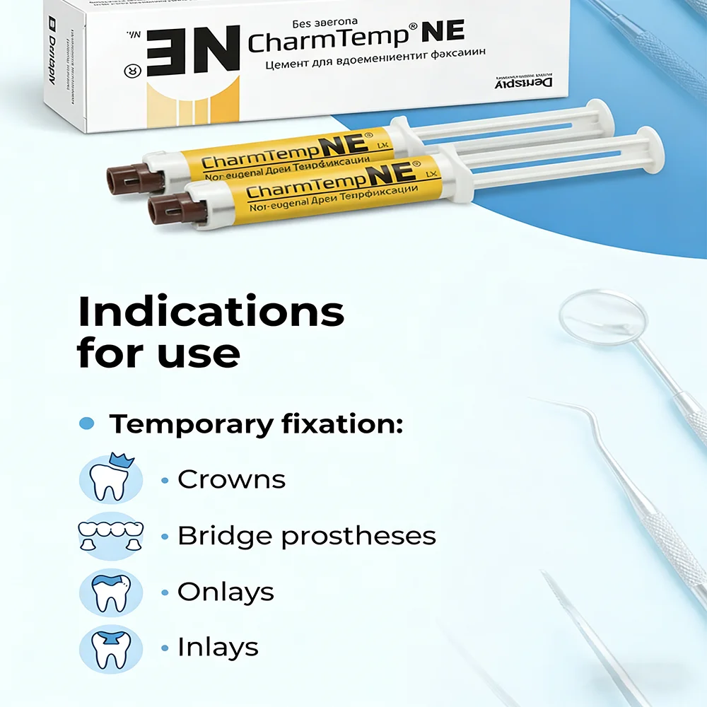 Dental Temporary Cement Not Evgenol Glue for Crowns Bridges Charmtemp Ne VOCO Structur 2 SC Protemp Luxatemp Dentistry Materials