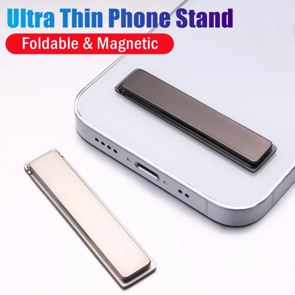 Magnetic Cell Phone Kickstand Universal Desktop Stand Folding Mini Mobile Phone Holder Bracket for iPhone Xiaomi Samsung Redmi