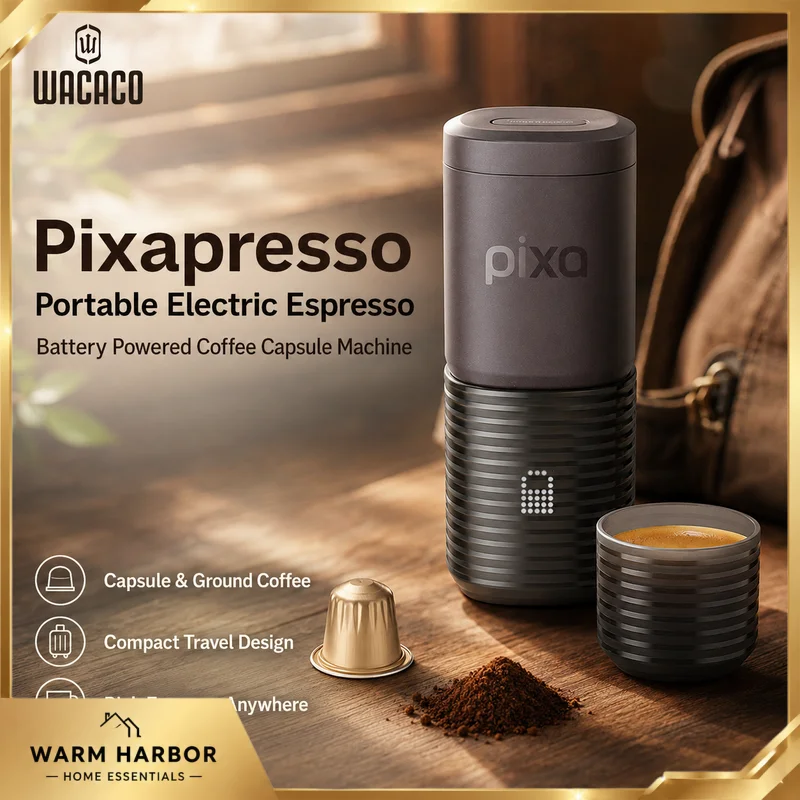 Wacaco Pixapresso Portable Electric Espresso Coffee Capsule Machine Battery Powered For Outdoor Camping Hiking Travel Home Cafe