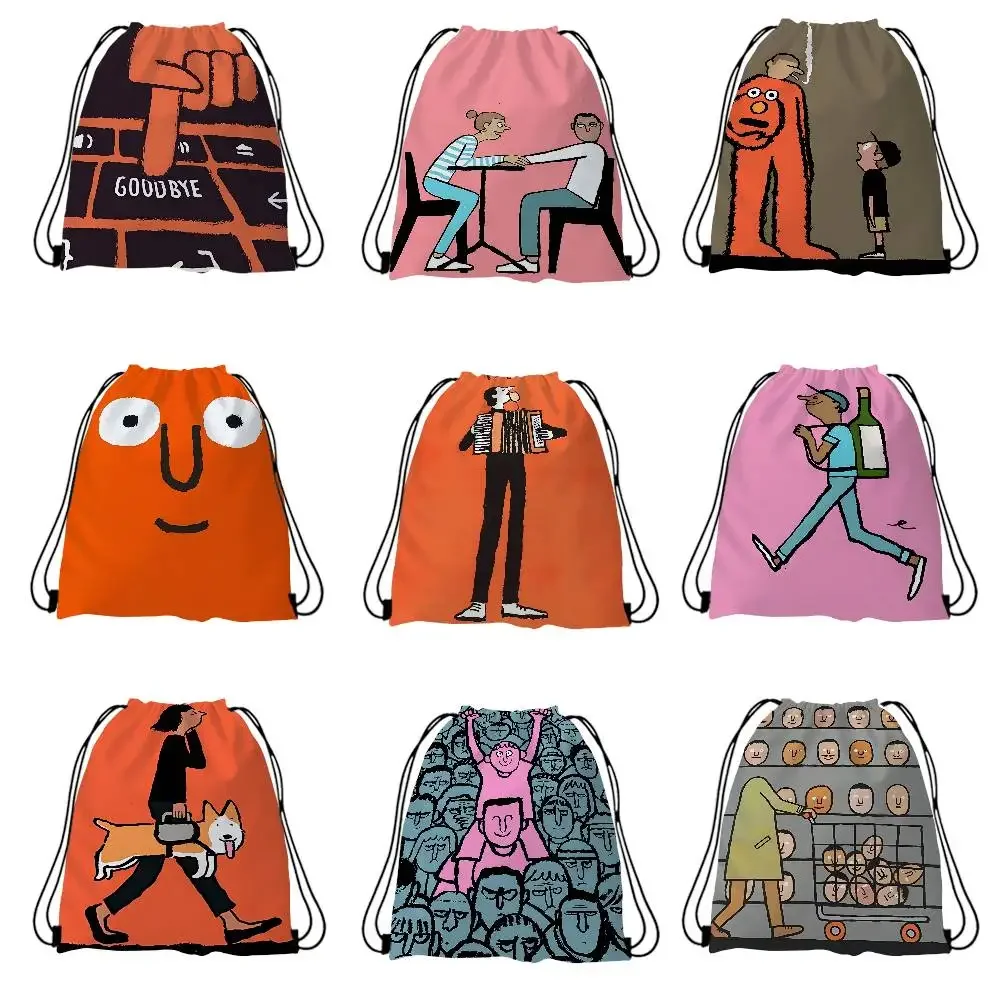 J-Jean Art Jullien حقائب ظهر برباط كيس حزمة حمل تخزين حقيبة بوليستر السائبة للرياضة الصالة الرياضية السفر السباحة