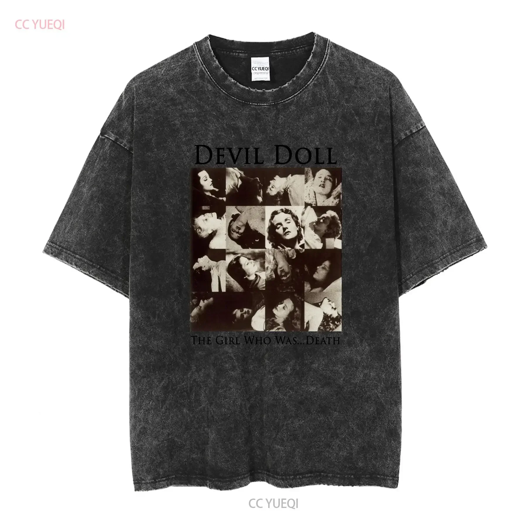 Devil Doll The Girl Who Was Death V2 T Shirt cotton Men's all sizes S 5XL 18 colors band poster album cover vintage Washed