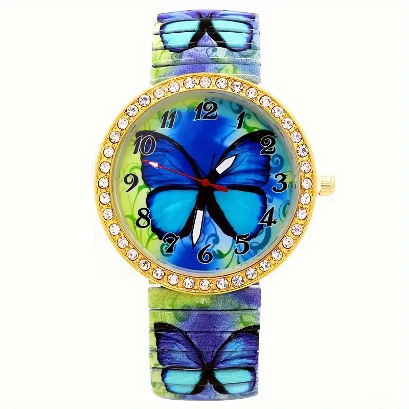 Nieuwe Symphony Butterfly Watch Europa en de Verenigde Staten hot-selling elastische band dames met diamanten ingelegde creatieve mode q