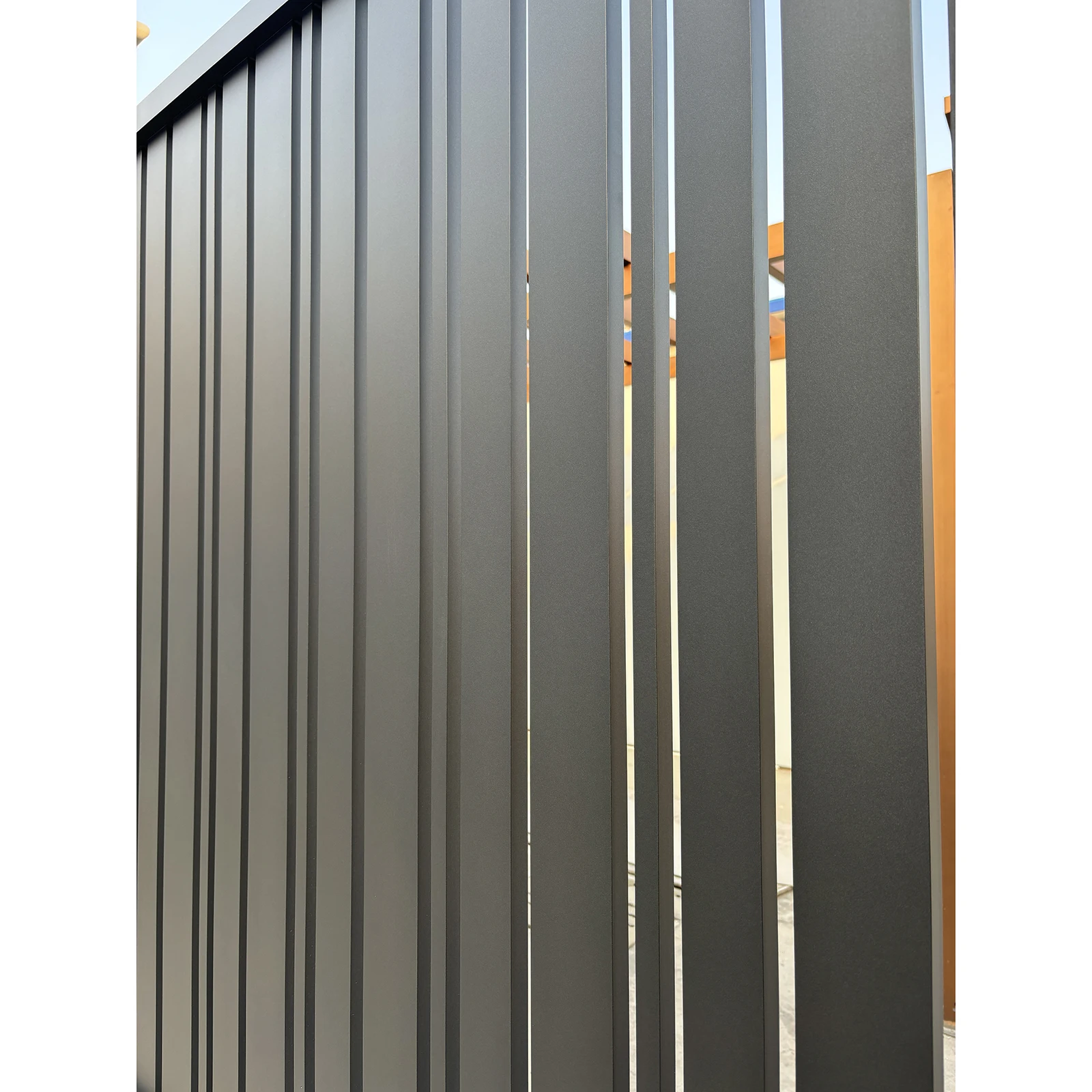 맞춤형 합금 브러시 마감 야외 난간, 빌라 계단 발코니/테라스 난간, 현대적 디자인, 견고함