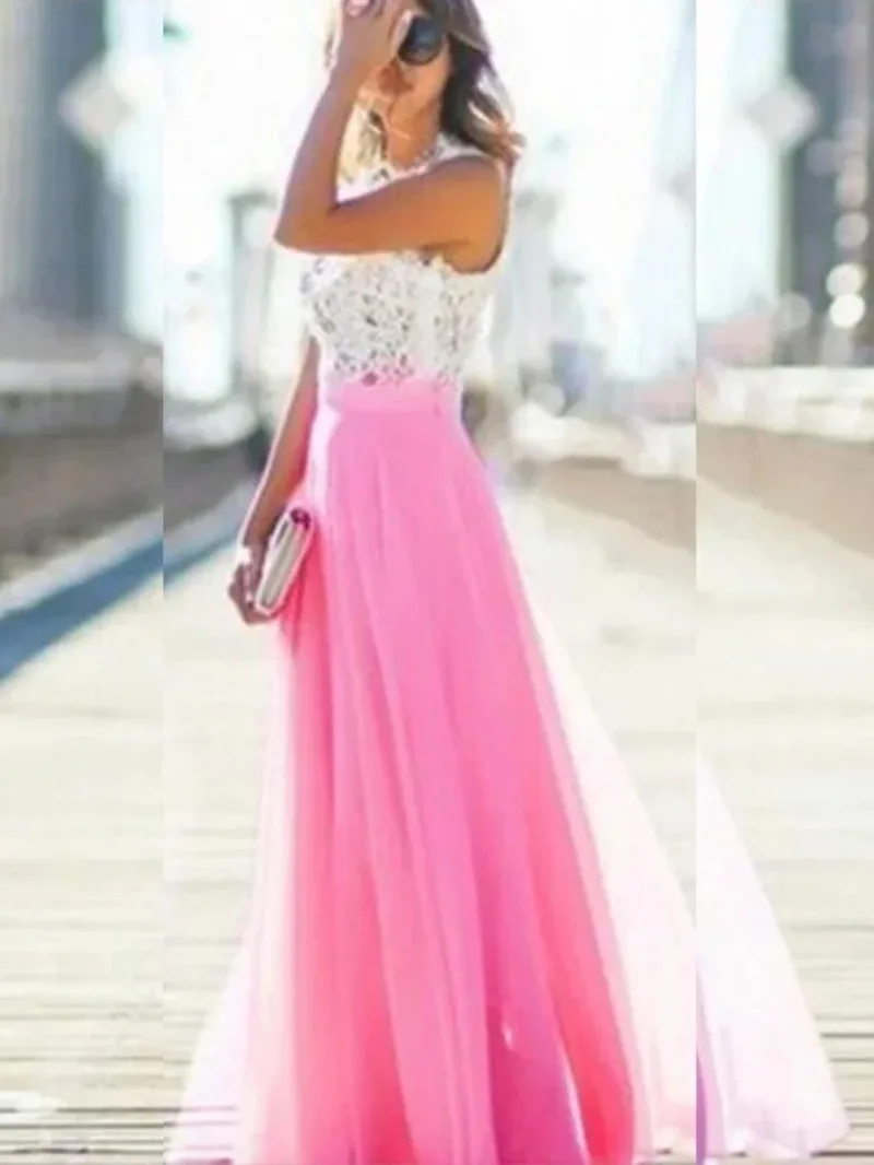 2025 New Duzeala Sring Evening Party Hollow Out Beach Dress Womens Boho Sleeveless Maxi Dress Party dresses sweet sexy N1IG