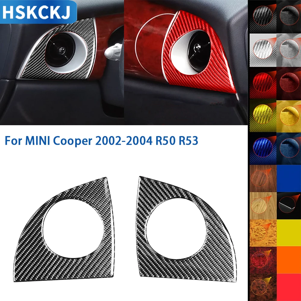 

For MINI Cooper 2002-2004 R50 R53 Accessories Carbon Fiber Car Interior Side Air Conditioning Vents Cover Trim Sticker