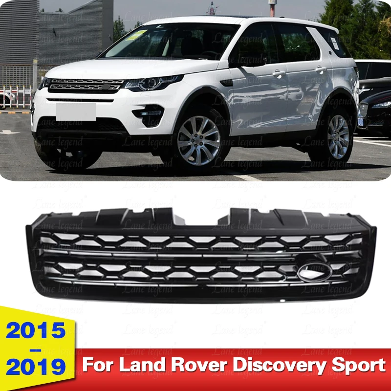 Gloss Black Fit For Land Rover Discovery Sport 2016-2019 Front Grille Car Accessories Tools ABS Plastic Medium net