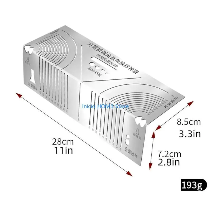 A5YD Multifunction Marking Tool Angles Marking Ruler Parallel Line Drawing Tool