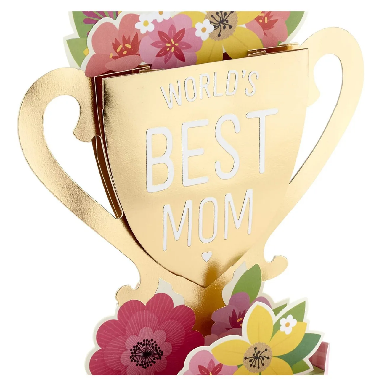 3D Gold Plated Flower Cards, Mother's Day Love Cards, Cross border Trophy Cards, and Birthday Gifts for Mothers With Envelope