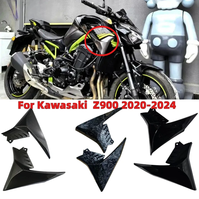 Motorcycle Radiator Front Gas Tank Side Trim Insert Cover Panel Fairing Cowl Fit for Kawasaki Z900 Z 900 2020 2021 2022-2024