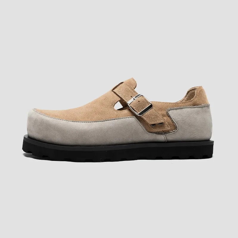 

Spring Summer Designer Leather Shoes Men's Platform Fashion Loafers Slip on Flat Work Walking Casual Shoes Male Genuine Leather