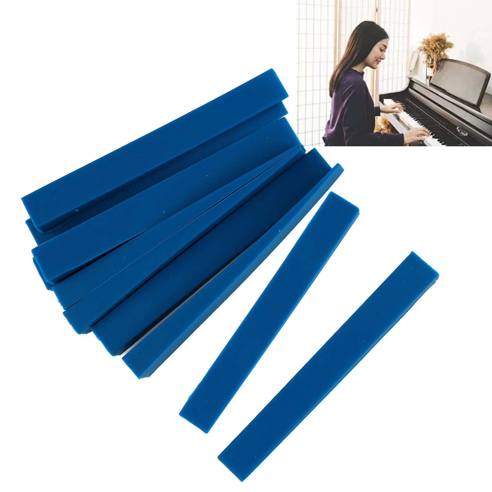 10Pcs Piano Tuning Mute Rubber Wedge Sound Stopper Mute Block Musical Instrument Adjustment Tool