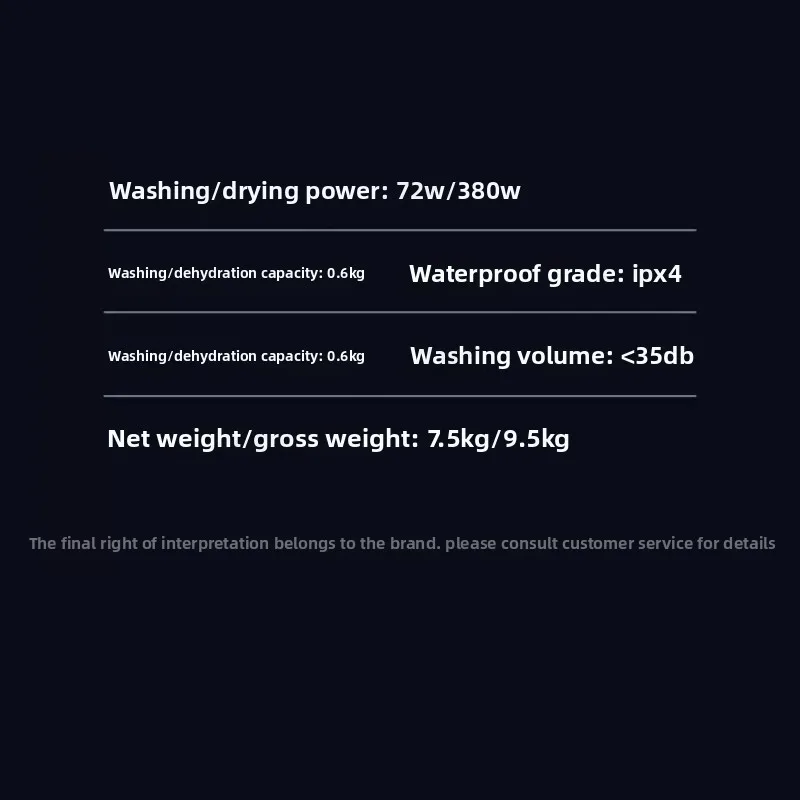 110V Twin Tub Washing Machine, Automatic Wall Mount Desktop Underwear Washer with Spin Dryer Dual-use