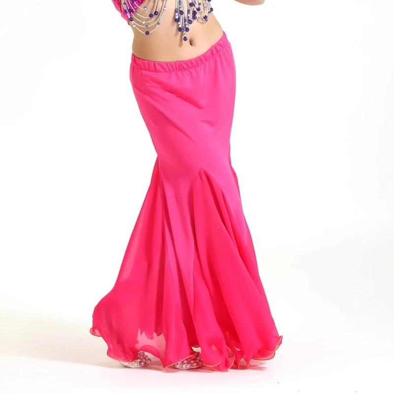 Trajes de dança do ventre personalizados para crianças, saia, roupas de dança indiana, conjunto de fantasia de cauda longa, saia infantil