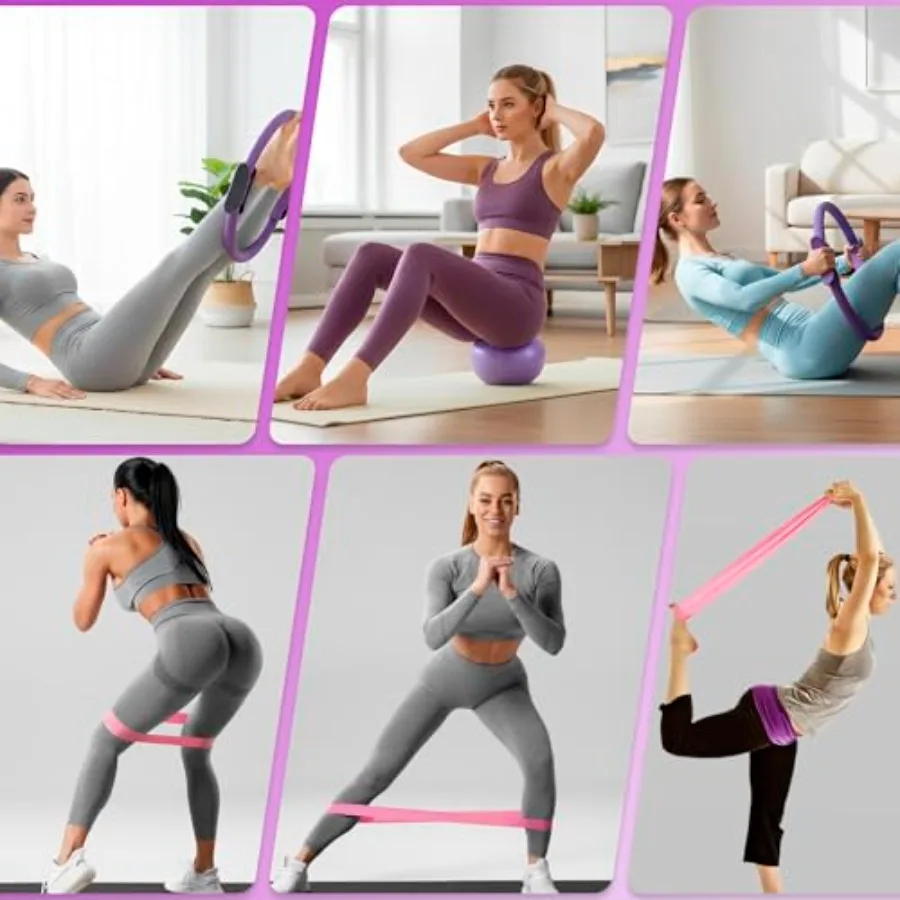 Pilatesring och träningsboll set för hemmaträning_voghion.com