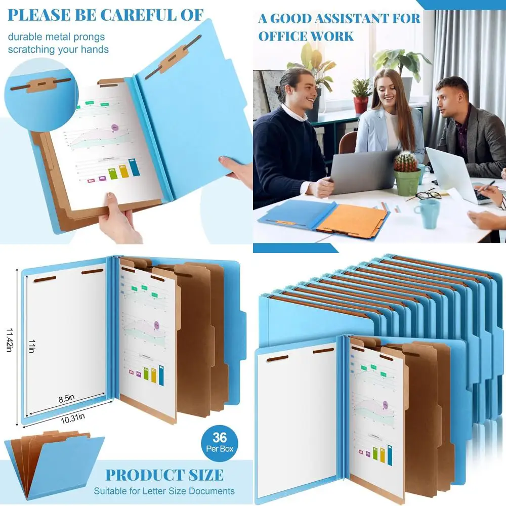 

Letter Size Pressboard File Folders with Dividers, Fasteners, and Expanding Organizers for Teachers, Clergy, Offices, and Christ