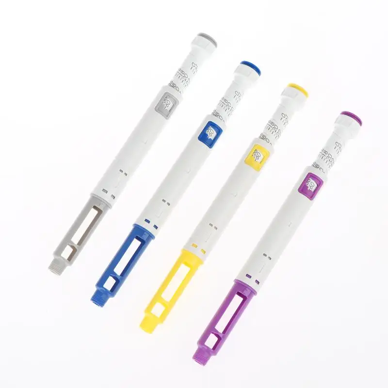 Yellow/Purple/Dark Blue/Gray Adjustable 3ml Plastic Injection Pen Portable Single-Use Injection Pen For Insulin / Growth Hormone