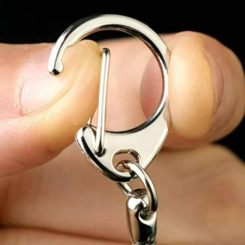 10-50 Stück Metall-Schlangenketten-Schlüsselanhänger mit Karabinerhaken für Schlüssel, DIY-Schmuckherstellung, Anhänger, Taschenanhänger, Zubehör – Detail 1