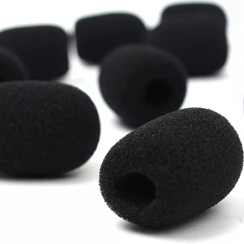 1000Pcs Microphone Headset Grill Windshield Sponge Foam Black Mic Cover 30Mmx8mm