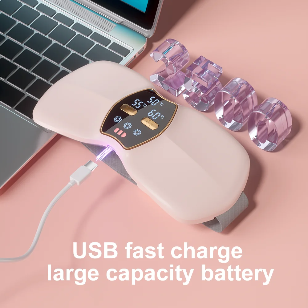 حزام اهتزاز ساخن لتدفئة الضرب، تسخين سريع لمدة 3 ثوانٍ + تدليك اهتزازي للنساء، سخان للعناية بالحيض البارد #6