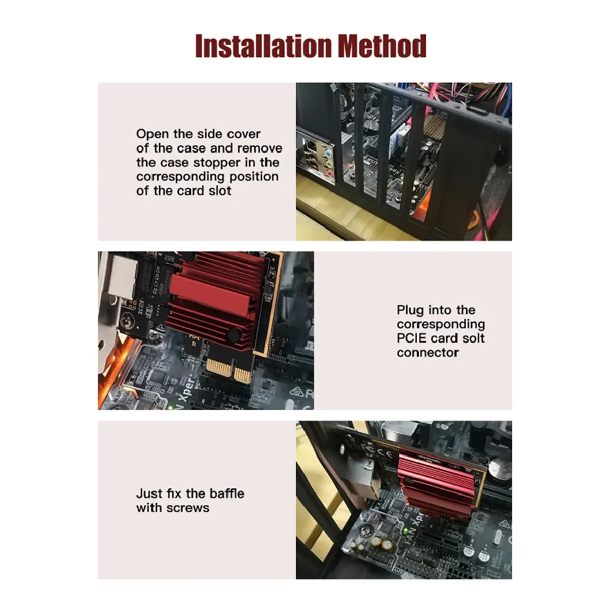 2.5G PCI-E to RJ45 Gigabit Network Card RTL8125B Chip 10/100/1000Mbps Ethernet Wired RJ45 LAN Controller Adapter