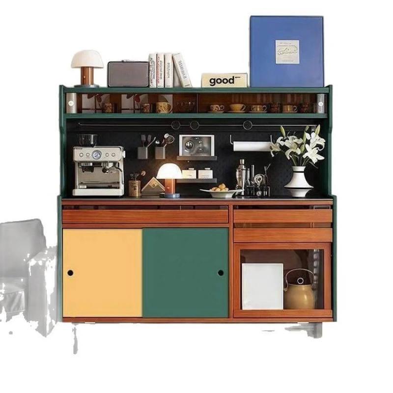 Integrated storage cabinet against the wall Household small apartment storage Coffee cabinet Tea cabinet
