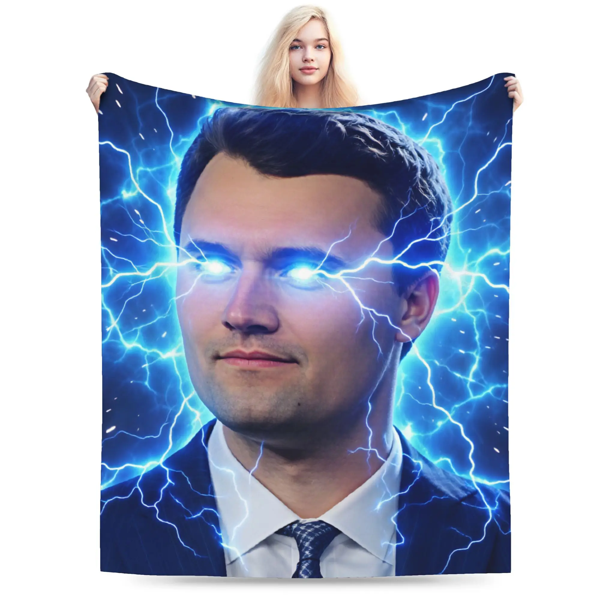 Funny Charlie Kirk Super Soft Blanket  Students Plush Throw Blanket Novelty Bedroom Flannel Bedspread Sofa Bed Cover