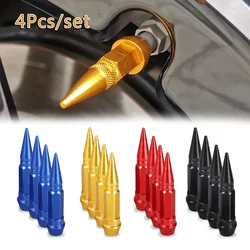 4Pcs Bullet Valve Caps Car Motorcycle Wheel Tire Valve Caps Dustproof Cover 45/60mm Spiked Valve Caps Auto Exterior Accessories