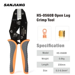 IWS-0560B OT Copper Open Lug Nose Crimping Plier 3A/5A/10A Copper Connector Wire Wiring Nose Crimper Tool High Precision Jaw