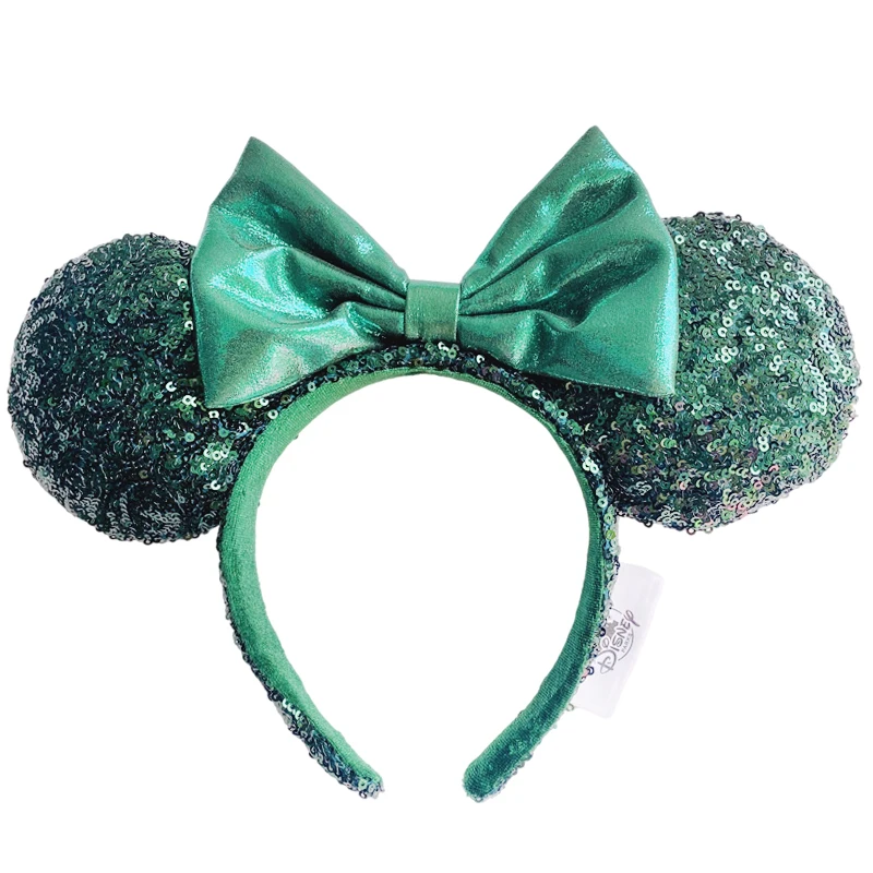 Disney Mickey Mouse Ear Headband Amusement Park Hair Hoop Fish scale sequin mesh Party Headwear Girl Toy Birthday