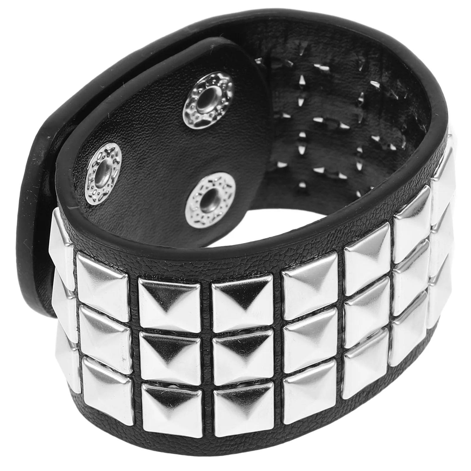 

Rivet Wristb Bracelet Vintage Punk Vintage Bracelet Studded Adjustable PU H made Accessories