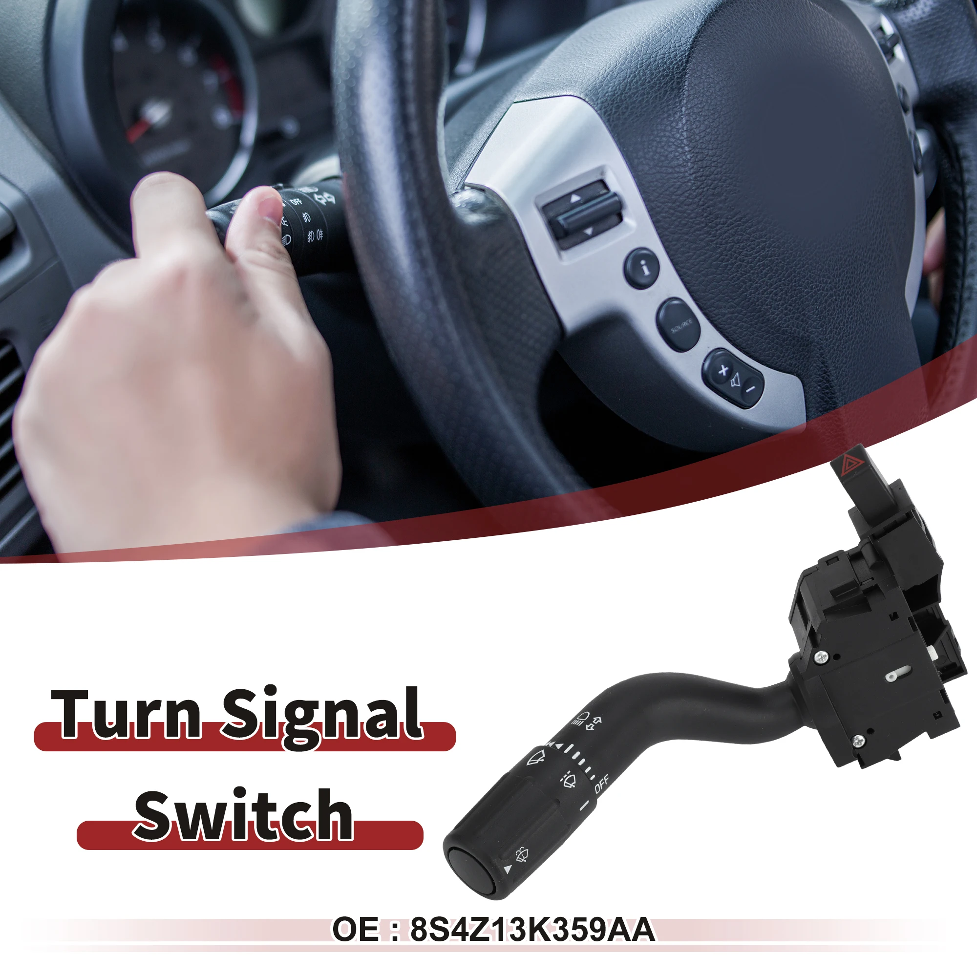 

X Autohaux Steering Column Turn Signal Switch Lever No.8S4Z13K359AA for Ford Focus 2008