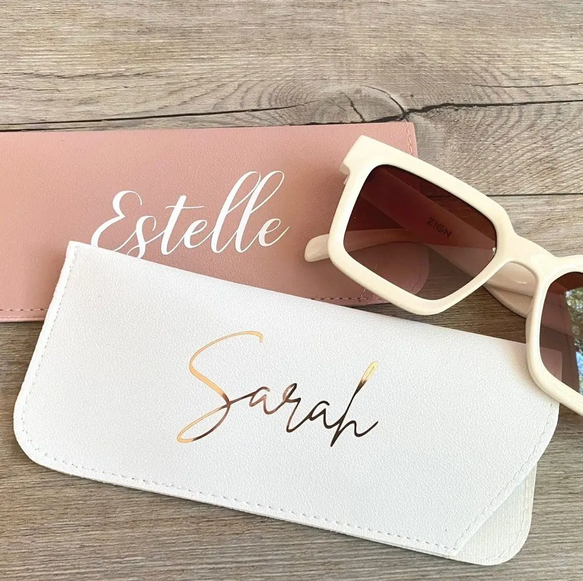 Personalized Glasses Case Custom Name Eyeglass Case Soft Sunglasses Box Slim Travel Glasses Pouch Brisdesmaid Gifts For Her