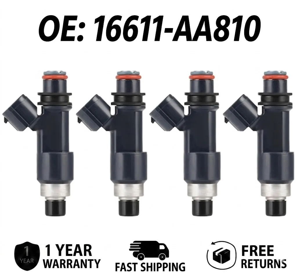 

4pcs Fuel Injectors for Subaru Outback Legacy 2.5L 2013-2014, Replacement Part 16611-AA810, High Efficiency Nozzle Set