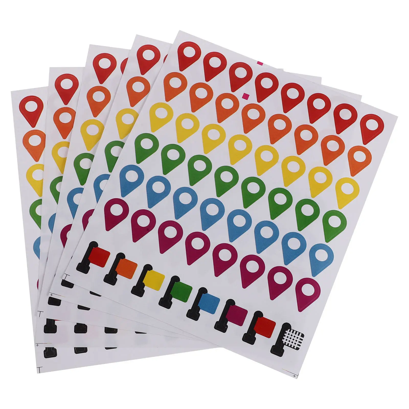 280pcs Colorful Map Pointer Markers Self Adhesive Location Stickers Peel Stick Flag Labels for Adventure Hiking Trail Mapping